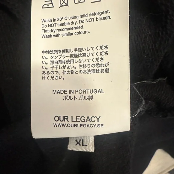 Our Legacy Mens  Black Sweater with Cowboy Skull Embroidery XL - Picture 6 of 6